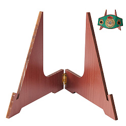 Coconut Brown Wood Display Easels for Champion Belt, Coconut Brown, 25x25x25cm