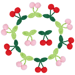 (52) Непрозрачная лаванда 10 шт. 2 стили полиэстер крючком вишня, украшения для шитья своими руками, разноцветные, 55~58x53~55x17.5~20 мм, 5 шт / стиль