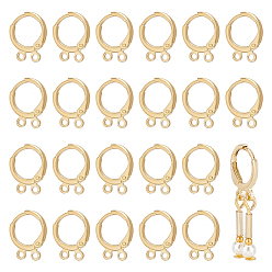 Золотой 12пары латунных серег с застежкой-молнией, с петлями с 2-отверстием, золотые, 14.5x11x2 мм, отверстие : 1.5 мм, штифты : 0.7 мм