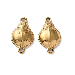 Коровка 304 подвески из нержавеющей стали, ионное покрытие (ip), золотые, коровка, 15x8.5x2.5 мм, отверстие : 1.2 мм