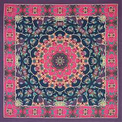 Ярко-Розовый Квадратные хлопковые повязки на голову, шарф-бандана с цветочным узором, гетры шеи, бесшовные головные уборы, для бега на свежем воздухе, ярко-розовый, 550x550 мм