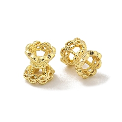 Настоящее золото 14K Шапочки и конусы для бусин, латунные, Двухсторонняя, долговечный, без свинца и без кадмия, реальный 14 k позолоченный, 5x4.5 мм, отверстие : 1 мм