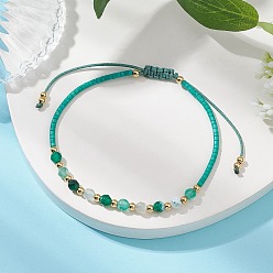 (224) Цвет бронзы Олимп внутри цвета Браслеты из бисера из агата с натуральным огненным потрескиванием, круглые, с латунью и бисером, внутренний диаметр: 3-1/4~5-1/4 дюйм (8.4~13.5 см)