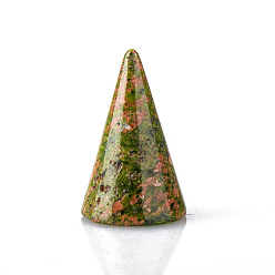 Унакит Генераторы энергии природного унакита конического оргонита, конус рейки камень для балансировки энергии медитативной терапии, 25x40 мм