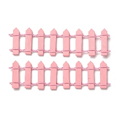 Pink Миниатюрный сказочный садовый забор, DIY деревянный штакетник мини-орнамент для кукольного домика, декоративное ограждение для дачи или декора дома, розовые, 101~110x28~29x4.5~5 мм
