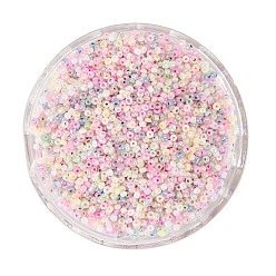 Mixed Color Glass Seed Beads, Ceylon, Round, Mixed Color, 2mm, Hole: 1mm, about 30000pcs/pound