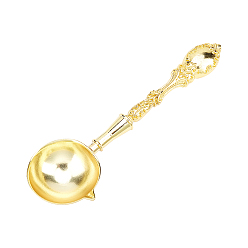Golden Brass Handle Wax Sealing Stamp Melting Spoon, for Wax Seal Stamp Melting Spoon Wedding Invitations Making, Golden, 168x51x18mm