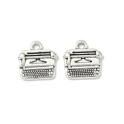 Античное Серебро Подвески из сплава в тибетском стиле, форма пишущей машинки, без кадмия и без свинца, античное серебро, 14.5x14.5x2.5 мм, отверстие : 2 мм, 1123 шт / 1000 г