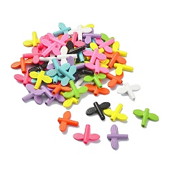 Gemischte Farbe Spray gemalt Legierung Perlen, Libelle, Gemischte Farbe, 15.5x20x4 mm, Bohrung: 1.5 mm
