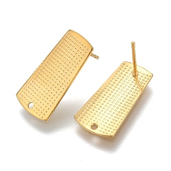 Золотой 304 Выводы серьги из нержавеющей стали шпилька, , прямоугольные, золотые, 21x10x1 мм, отверстие : 1.4 мм, штифты : 1 мм