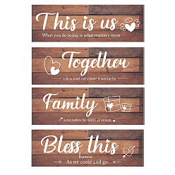 Седло Коричневый Вертикальный деревянный настенный светильник на заказ, для украшения стен спальни в домашней комнате, лист, седло коричневый, 300x100x4.5 мм, отверстие : 7.5x10.5 мм