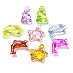 Mixed Shapes Прозрачные акриловые подвески, животные, разнообразные, 23~27x15.5~24x8~8.5 мм, отверстие : 2.2~2.7 мм, о: 370 шт / 500 г