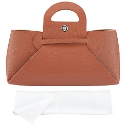 Сиена 1чехлы для очков из искусственной кожи, прямоугольные, с 1 салфетками для чистки замши из микрофибры из поликарбоната, цвет охры, 140 мм