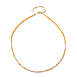 Солнечный Камень Ожерелья из бисера из натурального солнечного камня в богемном стиле, со стаканом для женщин, 14.76~14.96 дюйм (37.5~38 см)