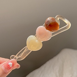 Шоколадный Заколки для волос банан из ацетата целлюлозы (смолы), цвет шоколада, 110 мм