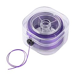 Индиго Круглая эластичная кристаллическая нить, эластичная нить для бисера, для изготовления эластичного браслета, индиговые, 0.8 мм, около 98.43 ярдов (90 м) / коробка