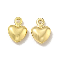 Сердце Стойки обшивки латунные прелести, долговечный, без свинца и без кадмия, сердце, 8x6x2 мм, отверстие : 0.8 мм