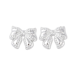 Platinum CCB Plastic Cabochons, Bowknot, Platinum, 24.5x30x5mm