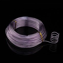 Lilac Round Aluminum Wire, Flexible Craft Wire, for Beading Jewelry Doll Craft Making, Lilac, 12 Gauge, 2.0mm, 55m/500g(180.4 Feet/500g)