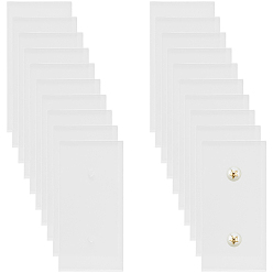 Clear 20Pcs Acrylic Earring Display Cards, Rectangle, Clear, 6x3x0.25cm, Hole: 2.5mm