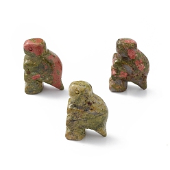 Унакит Украшение дисплея из натурального унакита, для домашнего офиса настольный, динозавр, 39.5~41.5x17~21x28.5~31.5 мм