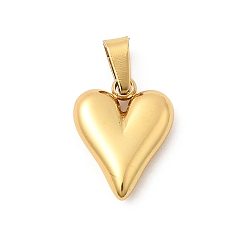 Золотой 304 подвески из нержавеющей стали, сердце прелести, золотые, 15.5x12x3.5 мм, отверстие : 6x3.5 мм