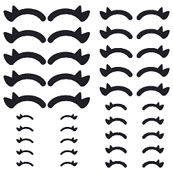 Черный 2 сумки фетровые ремесленные куклы ресницы, для поделок куклы игрушки кукольные плюшевые животные изготовление, чёрные, 7~19x19~49x1 мм