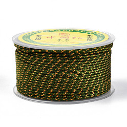 Цвет Оливы 16м круглый нейлоновый плетеный шнур, для настенного крепления, ремесла, Подарочная упаковка, оливковый, 2 мм, около 17.50 ярдов (16 м) / рулон