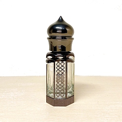 Peru Glas-Rollerball-Flaschen, Flaschen mit ätherischen Ölen, mit Aludeckel, Peru, 2.8x2.8x7.5 cm, Kapazität: 12 ml (0.41 fl. oz)