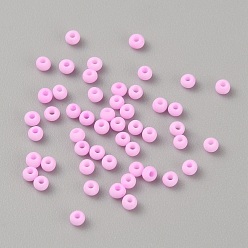 Фиолетовый Непрозрачные 12/0 стеклянные бусины, круглое отверстие, матового цвета, круглые, фиолетовые, 2x1 мм, отверстие : 0.7 мм, 1300 шт / пакет