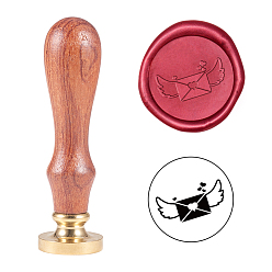 Золотой DIY альбом, латунные сургучные печати и деревянные ручки, образец конверта, золотые, 8.9 см, штампы: 2.55x1.4 см