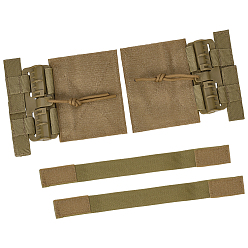 Olive Oxford Cloth Tactical MOLLE Quick-Release Clips, Heavy-Duty Attachment System for Gear & Vests, Olive, 170x142x19mm