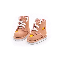 Темный Лосось Тканевые кукольные туфли со звездным узором, аксессуары для кукол bjd, темный лосось, 30x17 мм