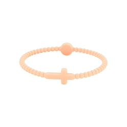 Мокасин Детские силиконовые эластичные браслеты с крестом для девочек и мальчиков, мокасин, 7-5/8 дюйм (19.5 см)