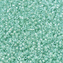 (DB1707) Mint Pearl Lined Glacier Blue MIYUKI Delica Beads, Cylinder, Japanese Seed Beads, 11/0, (DB1707) Mint Pearl Lined Glacier Blue, 1.3x1.6mm, Hole: 0.8mm, about 10000pcs/bag, 50g/bag