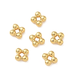 Настоящее золото 18K Латунные бусины, без никеля , ромб, реальный 18 k позолоченный, 5x5x2 мм, отверстие : 1.2 мм