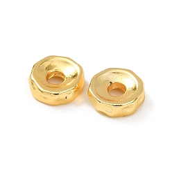 Золотой Сплавочные бусины, плоско-круглые, долговечный, стойки покрытие, золотые, 8x3 мм, отверстие : 2 мм