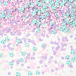 Средний Бирюзовый 100g ПВХ кабошоны, ногтей декоративные аксессуары, разнообразные, средне бирюзовый, 5~7.5x3~10x0.5~3 мм