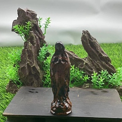 Красный Обсидиан Резные фигурки исцеляющей Девы Марии из натурального красного дерева и обсидиана, Украшения из камня с энергией Рейки, 100 мм