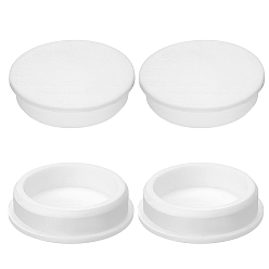 White Silicone Hole Plugs, Flat Round, White, 71x18mm, Inner Diameter: 53mm