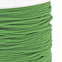 Dark Green Polyester Cords, Dark Green, 0.8mm, about 131.23~142.16 yards(120~130m)/roll