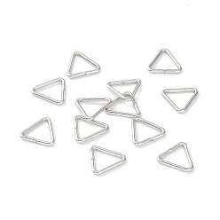 Stainless Steel Color Non-Tarnish 201 Stainless Steel Triangle Linking Ring, Buckle Clasps, Quick Link Connector, Fit for Top Drilled Beads, Webbing, Strapping Bags, Stainless Steel Color, 7x7x0.8mm, Inner Diameter: 5mm