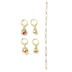 Mixed Color 5Pcs Cat Number Knitting Row Counter Chains & Locking Stitch Markers Kits, Crochet Tools, Mixed Color, 2.6~31.5cm
