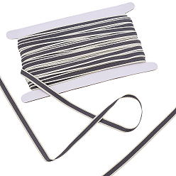 Серый 25 полиэфирная лента в ярдах, разноцветная жаккардовая лента, серые, 3/8 дюйм (10.5 мм), 25 ярдов / комплект