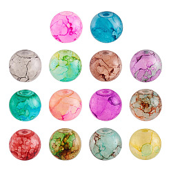 (52) Непрозрачная лаванда Окрашенные бусины из стекла, круглые, разноцветные, 8~8.5 мм, отверстие : 1.5 мм, 13 цветов, 20 шт / цвет, 260 шт / коробка