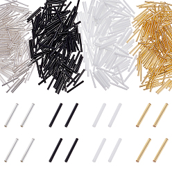 (52) Непрозрачная лаванда 800шт 4 цвета стеклянные круглые бусины стеклярус, металлических цветов, разноцветные, 25~26.5x2.5 мм, отверстие : 1 мм, 200 шт / цвет