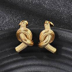 Настоящее золото 18K 304 серьги-гвоздики из нержавеющей стали, ионное покрытие (ip), реальный 18 k позолоченный, 22x12.5 мм