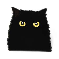Cat Shape Эмалевые булавки, булавки для лацканов из сплава для одежды рюкзака, форма кошки, 32x33 мм