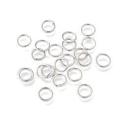 Платина Латунные кольца прыжок открыт, долговечный, без кадмия и без свинца, стойки покрытие, платина, 7x1 мм, внутренний диаметр: 5 мм