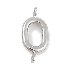 Letter O 304 подвески-соединители из нержавеющей стали, цвет нержавеющей стали, Письмо O, 12x6x2 мм, отверстие : 1.2 мм